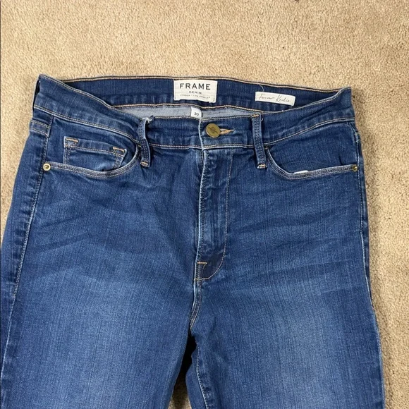 Frame Denim Classic Blue Skinny Jeans - Picture 3 of 11